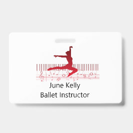 Balletttänzer auf der Tastatur Ausweis