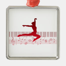 Balletttänzer auf der Tastatur Ornament Aus Metall