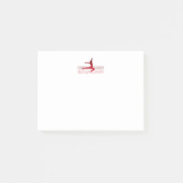 Balletttänzer auf der Tastatur Post-it Klebezettel