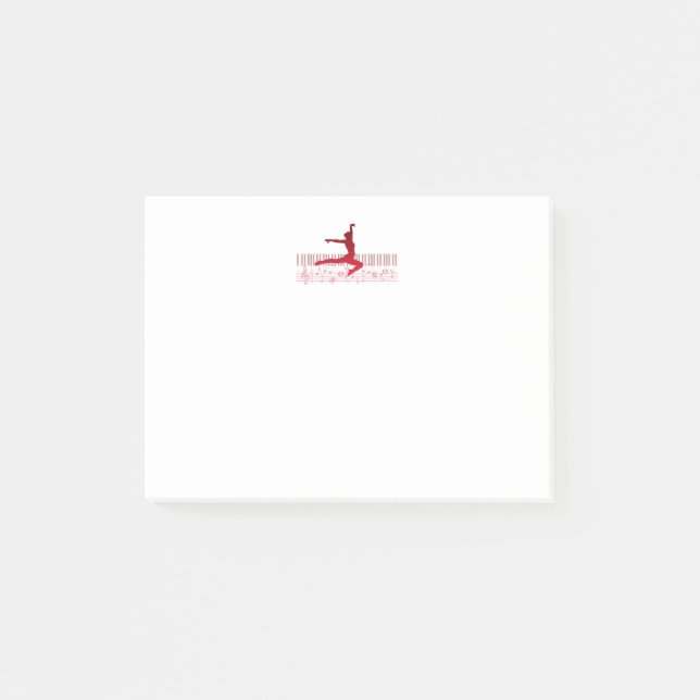 Balletttänzer auf der Tastatur Post-it Klebezettel (Vorderseite)