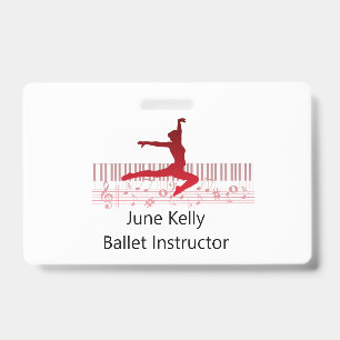 Balletttänzer auf einer Tastatur Ausweis