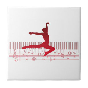 Balletttänzer auf einer Tastatur Fliese