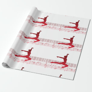 Balletttänzer auf einer Tastatur        Geschenkpapier