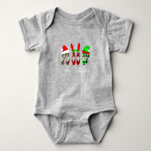 Balletttänzer Ballerina Frohe Weihnachten Weihnach Baby Strampler