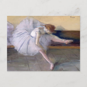 Balletttänzer, der Edgar Degas dehnt Postkarte