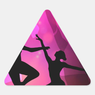 Balletttänzer Dreieckiger Aufkleber