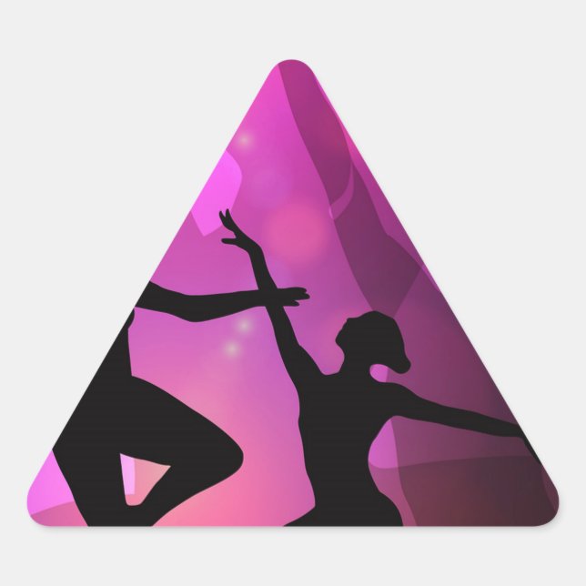 Balletttänzer Dreieckiger Aufkleber (Vorderseite)