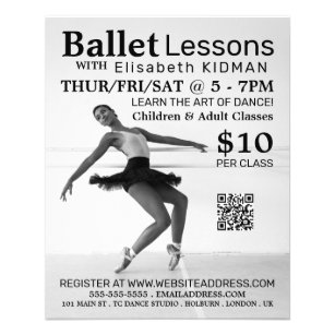 Balletttänzer, Flyer für Tanzwerbung