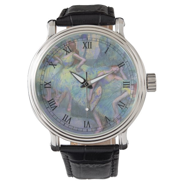 Balletttänzer in den Flügeln von Edgar Degas Armbanduhr (Vorderseite)