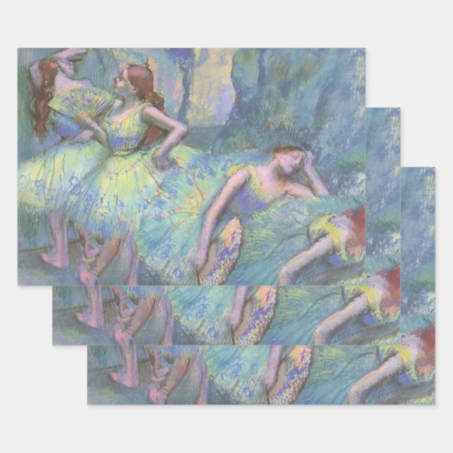 Balletttänzer in den Flügeln von Edgar Degas Geschenkpapier Set (Set)