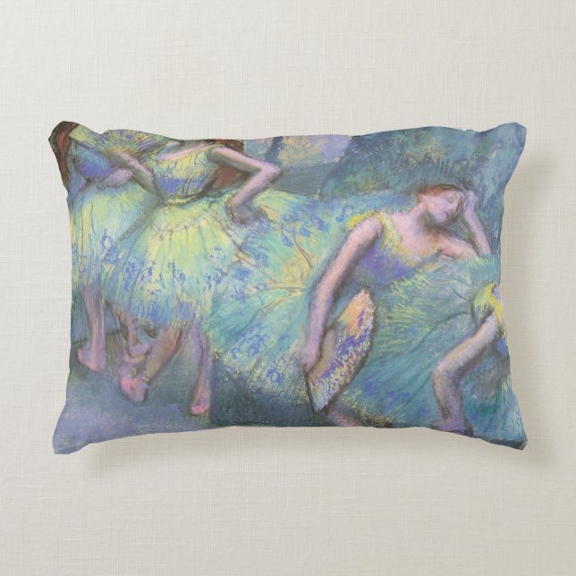 Balletttänzer in den Flügeln von Edgar Degas Zierkissen (Vorderseite)