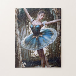 Balletttänzer in einem blauen Tutu
