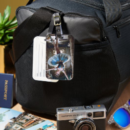 Balletttänzer in einem blauen Tutu Gepäckanhänger