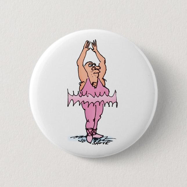 Balletttänzer in PInk Tutu Button (Vorderseite)