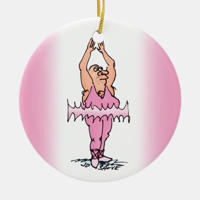 Balletttänzer in PInk Tutu Keramik Ornament (Vorne)