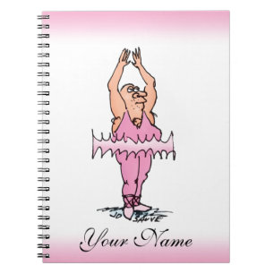Balletttänzer in rosa Tutu Personalisierter Notizb Notizblock