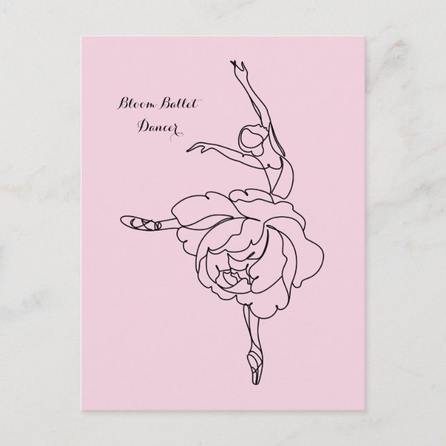 Balletttänzer mit Blumen-Touch individuell Postkarte (Vorderseite)
