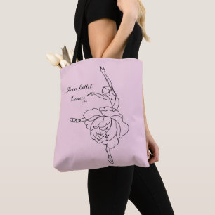 Balletttänzer mit Blumen-Touch individuell Tasche
