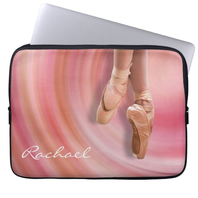 Balletttänzer mit Individuelle Name Laptopschutzhülle (Vorderseite)