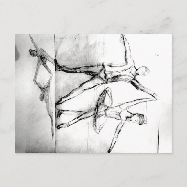 Balletttänzer Postkarte (Vorderseite)
