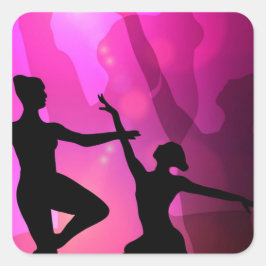 Balletttänzer Quadratischer Aufkleber