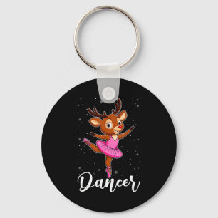 Balletttänzer Rentier Ballerinen Weihnachten PJs W Schlüsselanhänger