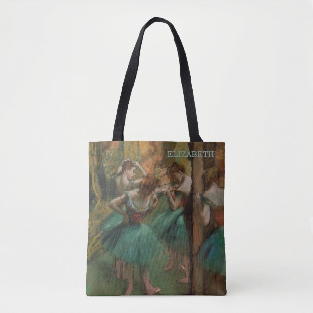 Balletttänzer, Rosa und Grün | Edgar Degas Tasche (Vorderseite)