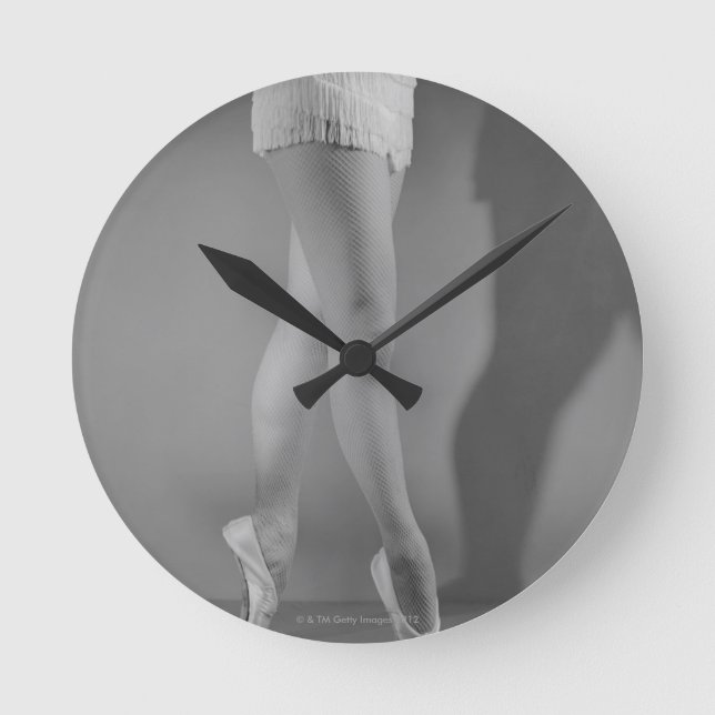 Balletttänzer Runde Wanduhr (Vorderseite)