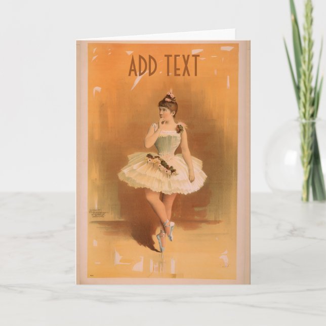 Balletttänzer, Text hinzufügen Feiertagskarte (Vorderseite)