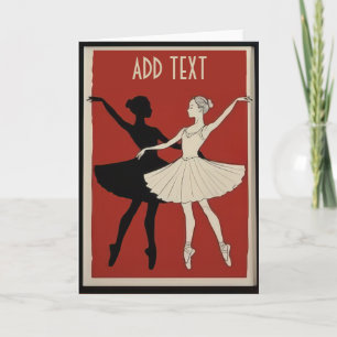 Balletttänzer, Text hinzufügen Feiertagskarte