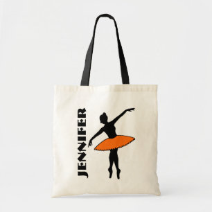 Balletttänzer Tutu Ballerina Tanz Klasse Orange Tragetasche
