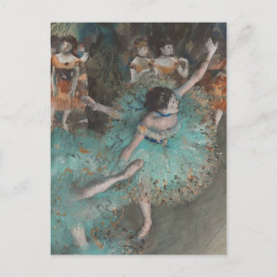 Balletttänzerin in Grün Edgar Degas Postkarte