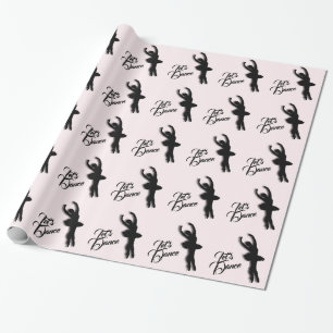 Balletttänzerin Lass uns Pink tanzen Geschenkpapier