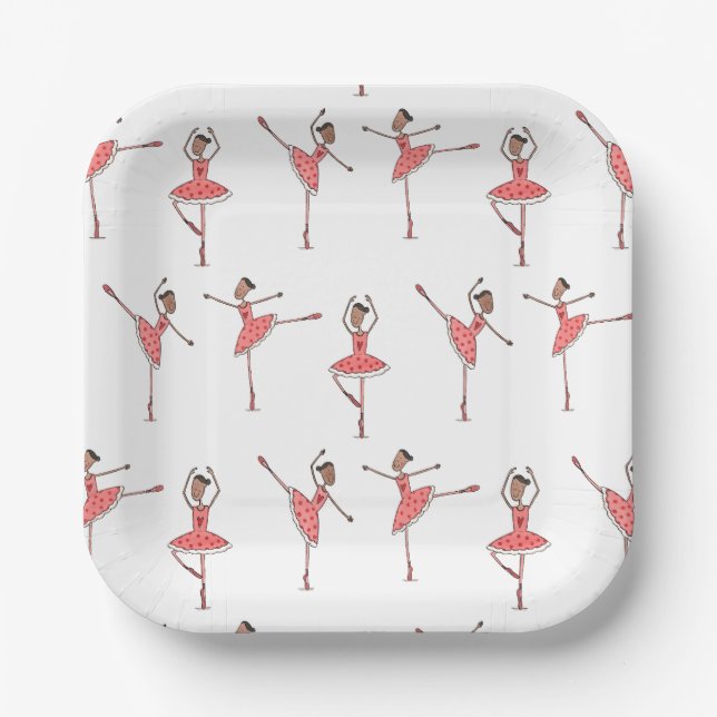 Balletttänzerin Pappteller (Vorderseite)