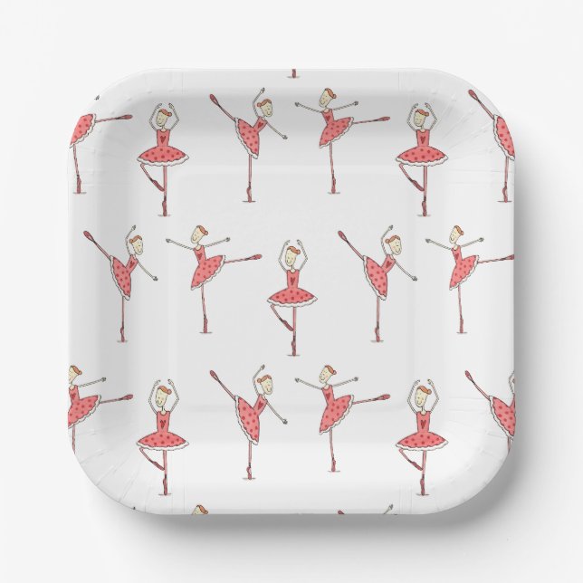 Balletttänzerin Pappteller (Vorderseite)