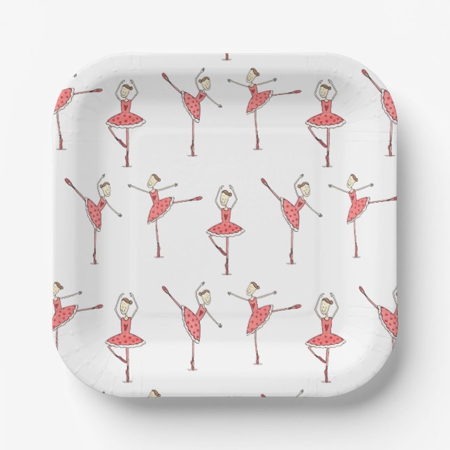 Balletttänzerin Pappteller (Vorderseite)