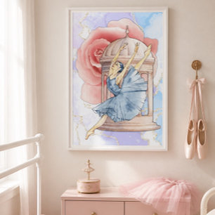 Balletttänzerin Rose Wandkunst Poster