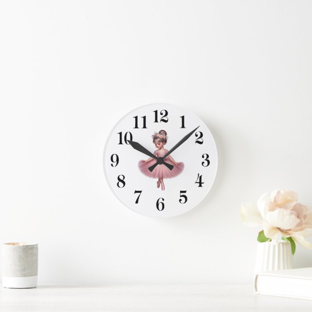 Balletttänzerin Runde Wanduhr (Zuhause)