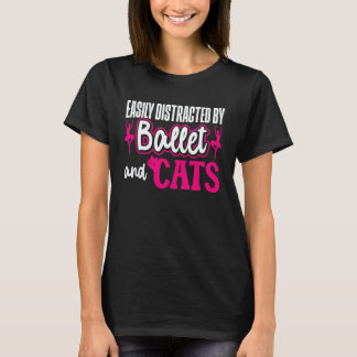 Balletttänzerin Tanz Mädchen Ballerina Katze Leich T-Shirt