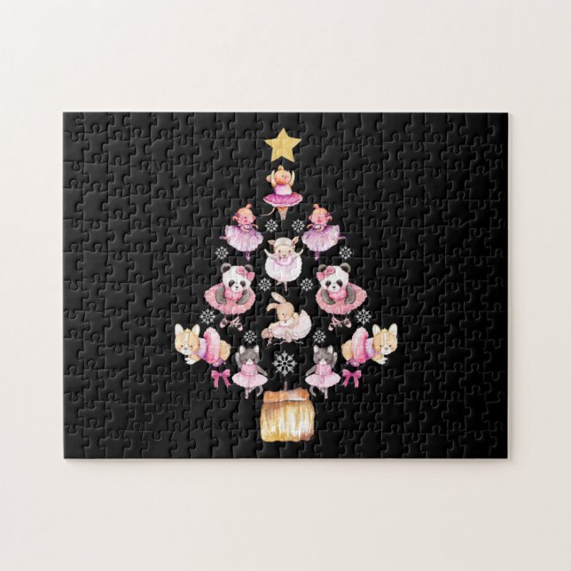 Balletttiere Ballerina Weihnachtsbaum (Horizontal)
