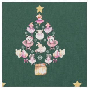 Balletttiere Ballerina Weihnachtsbaum Stoff
