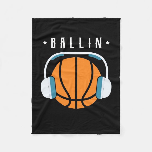 Ballin Basketball Art Fleecedecke (Vorderseite)