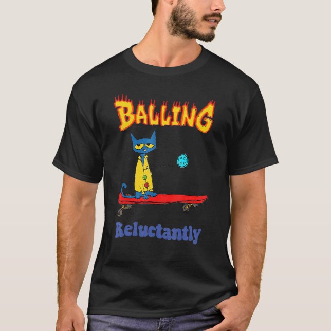 Balling widerstrebend Cat T-Shirt (Vorderseite)