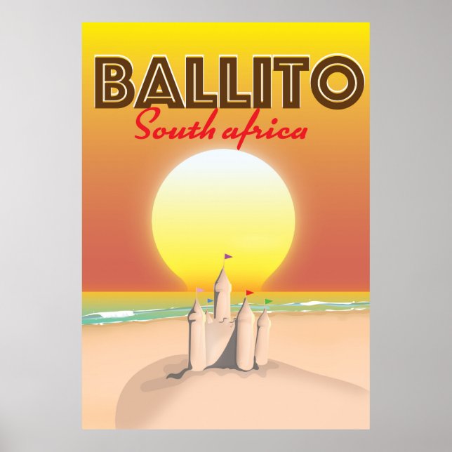 Ballito Südafrikanisches Reiseplakat Poster (Vorne)