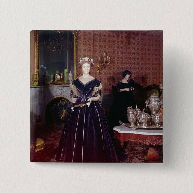 Ballkleid von Mary Todd Lincoln Button (Vorderseite)