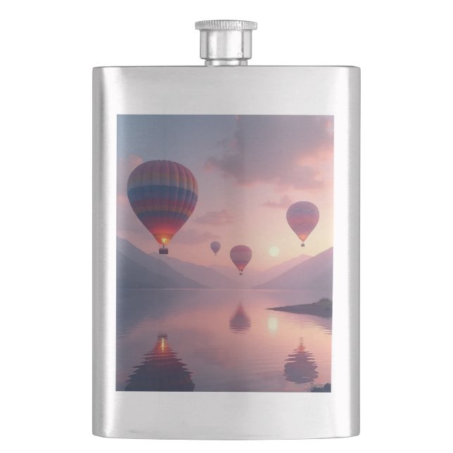 Ballon-Abenteuer-Träume Flachmann (Vorderseite)