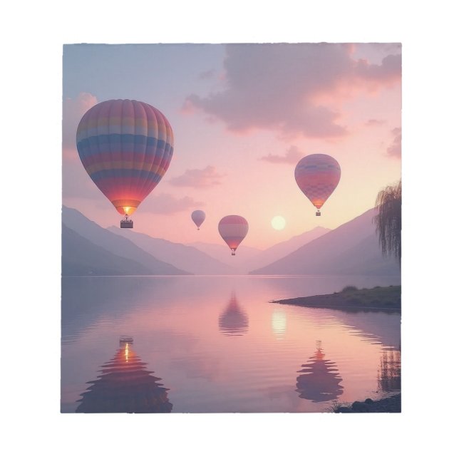 Ballon-Abenteuer-Träume Notizblock (Vorderseite)