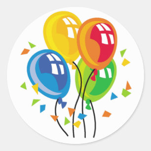 Ballon-Aufkleber Runder Aufkleber
