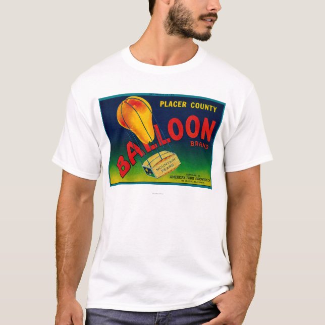 Ballon-Birnen-Kisten-Aufkleber T-Shirt (Vorderseite)