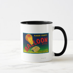 Ballon-Birnen-Kisten-Aufkleber Tasse